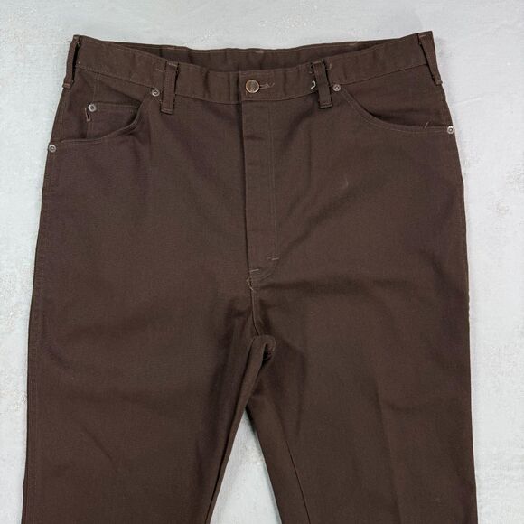 Vintage 1980's Branders Cotton & Polester Twill Pants MADE IN USA Fit 36 x 31 - Picture 2 of 6